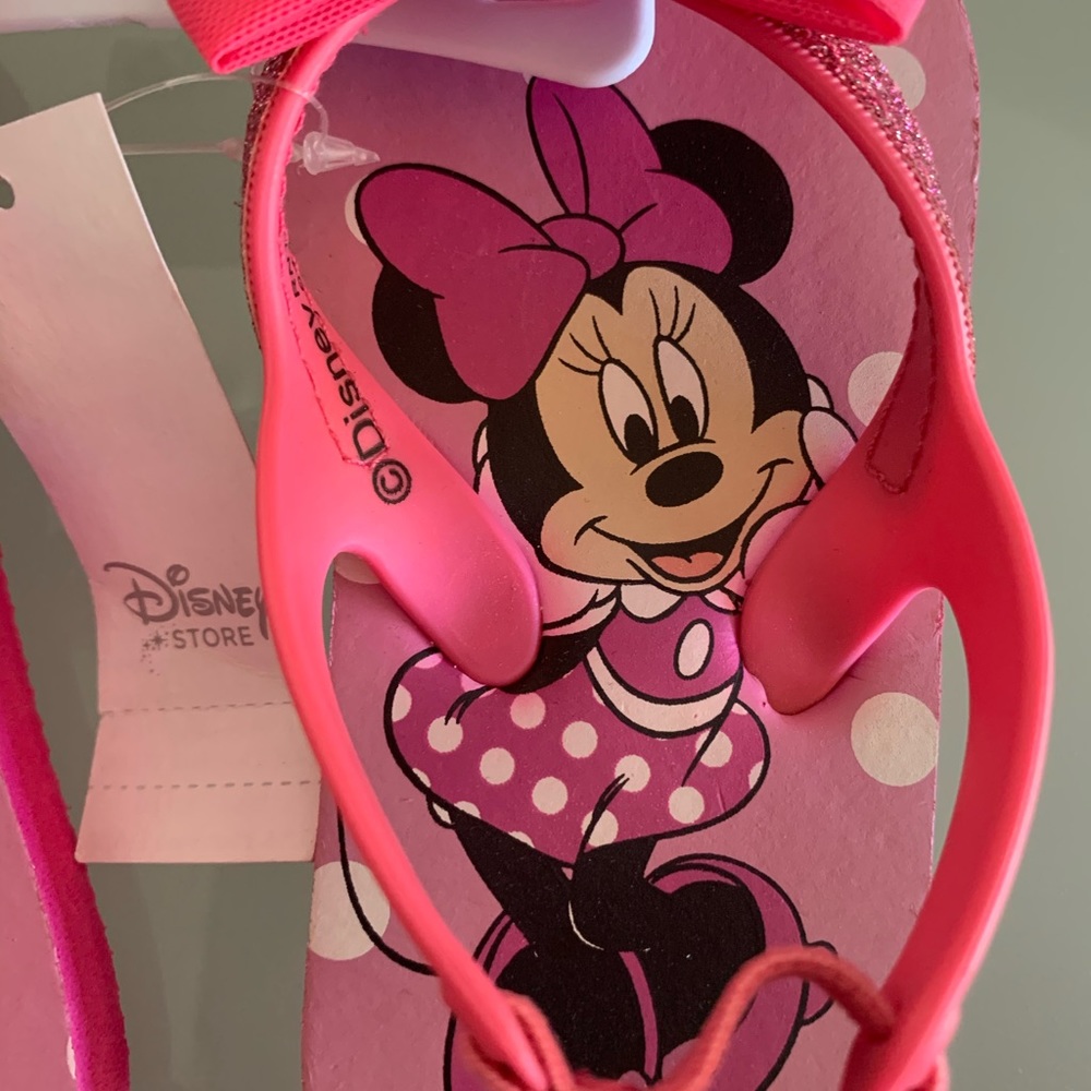 mini mouse kids girls disney shoes glitter sandals - Picture 5 of 9